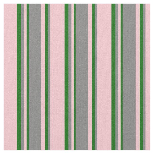 Tela Patrón de color rosa, gris y verde oscuro (De cerca)