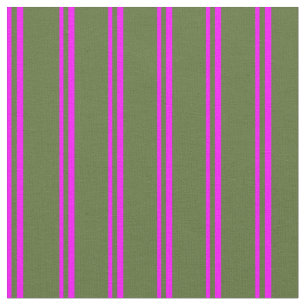 Tela Patrón de color verde de oliva oscuro y fucsia