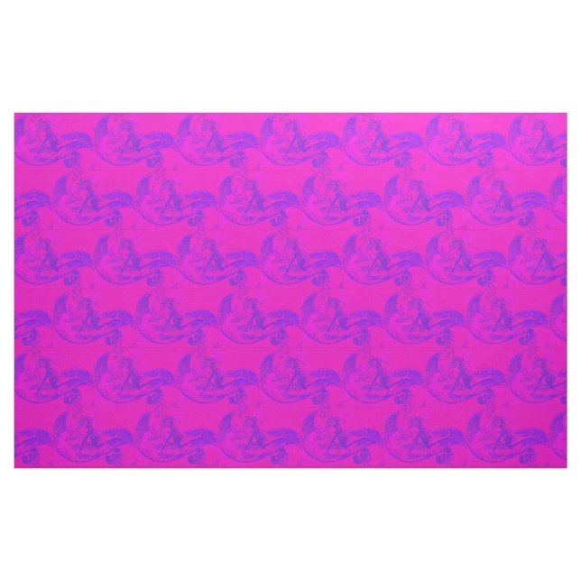 Tela patrón de comandantes de onda rosa ("Cuarto gordo" (fat quarter))