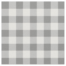 Tela Patrón De Comprobación De Gingham Gris Y Blanco