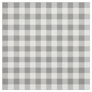 Tela Patrón De Comprobación De Gingham Gris Y Blanco