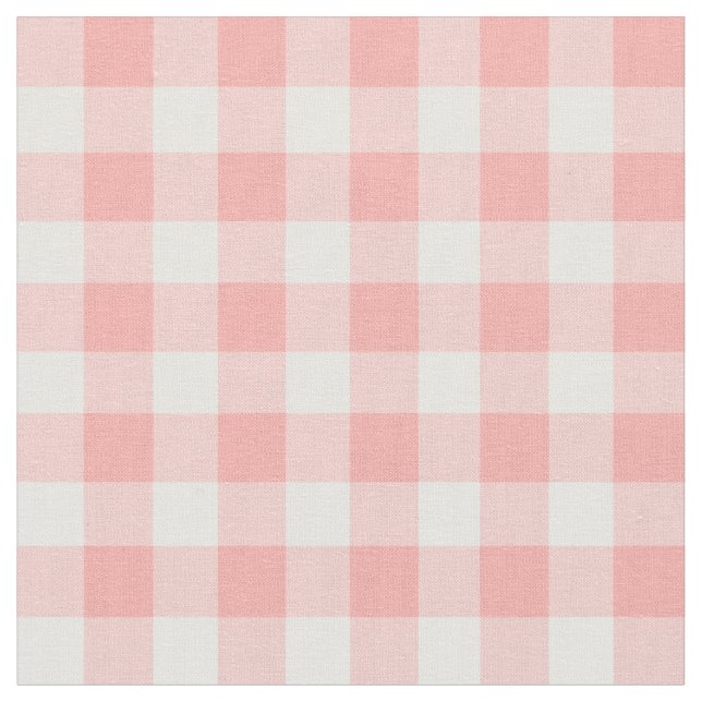 Tela Patrón de comprobación de Gingham rosa Rubor (De cerca)