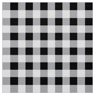 Tela Patrón de comprobación de la placa blanca gris neg