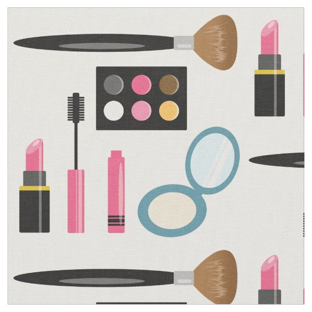 Tela Patrón de conjunto de maquillaje lindo (De cerca)