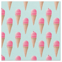 Patrón de cono de helado de fresa rosa