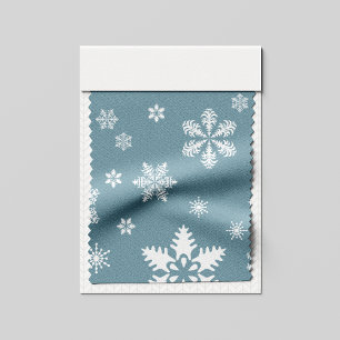 Tela Patrón de copo de nieve, copos de nieve blancos, n