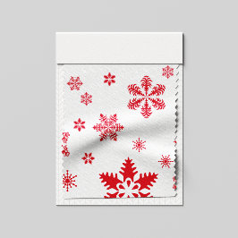 Tela Patrón de copos de nieve, copos de nieve rojos, ni