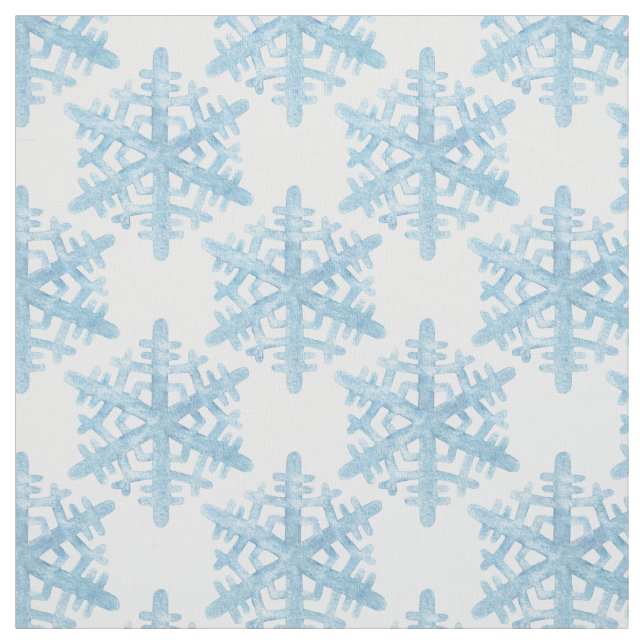 Tela Patrón de copos de nieve de color azul claro para  (Retal)