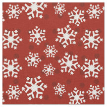 Patrón de copos de nieve rojos y blancos