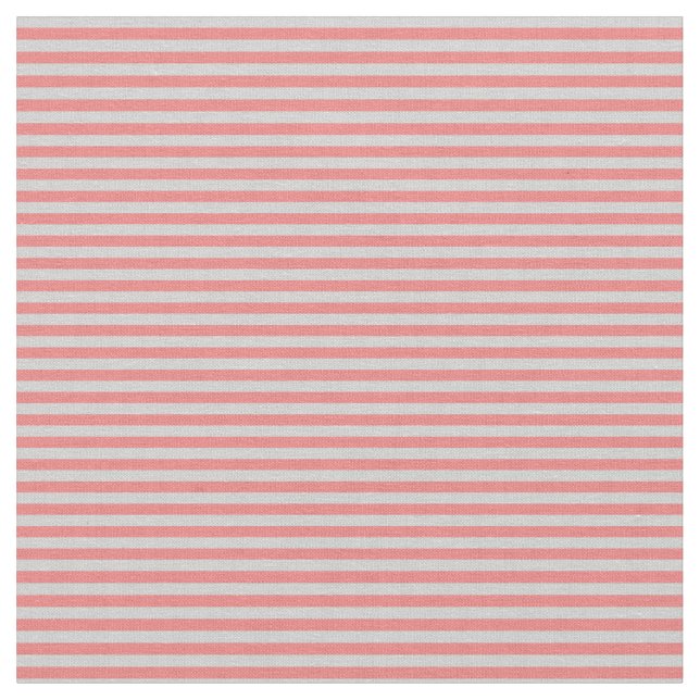 Tela Patrón de coral claro y gris claro de franjas (De cerca)