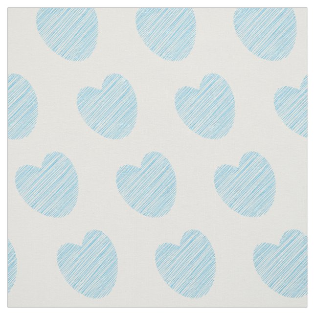 Tela Patrón de corazón azul (Retal)