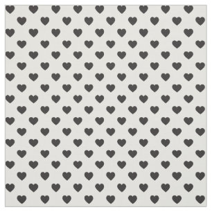 Tela Patrón de corazón pequeño negro