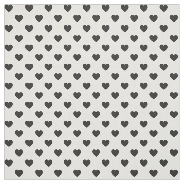 Tela Patrón de corazón pequeño negro (Retal)