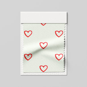 Tela Patrón de corazón rojo, lindo, amor