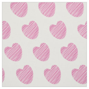 Tela Patrón de corazón rosado simple