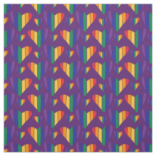 Tela Patrón de corazones arco iris