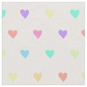 Tela Patrón de Corazones Arcoiris de Pastel Cute Pastel