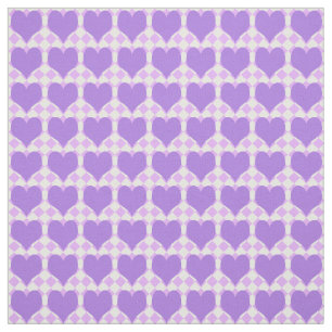 Tela Patrón de Corazones Morados