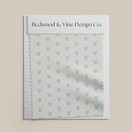 Tela Patrón de corazones pequeños | Aqua Verde azulada 