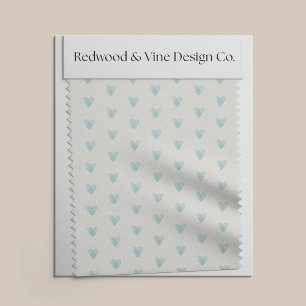 Tela Patrón de corazones pequeños   Aqua Verde azulada 