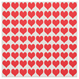 Tela Patrón de Corazones Rojos