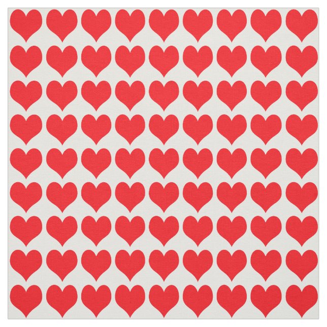 Tela Patrón de Corazones Rojos (Retal)
