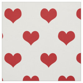 Tela Patrón de corazones rojos