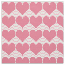 Tela Patrón de Corazones Rosas