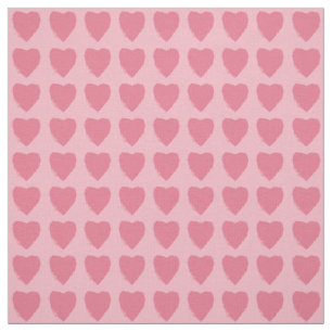 Tela Patrón de Corazones Rosas