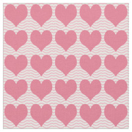 Tela Patrón de Corazones Rosas