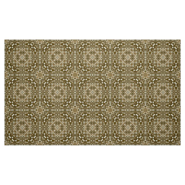 Tela Patrón de cosecha marrón en ("Cuarto gordo" (fat quarter))