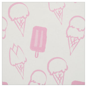 Tela Patrón de crema de hielo pintado a mano