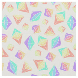Tela Patrón de cristales geométricos del arcoiris paste