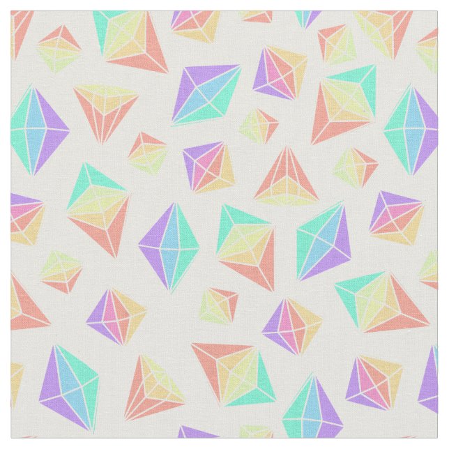 Tela Patrón de cristales geométricos del arcoiris paste (De cerca)