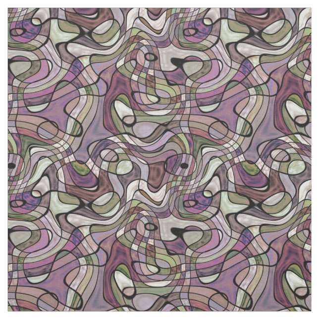 Tela Patrón de cuadrado retro retro retorcido violeta p (Retal)