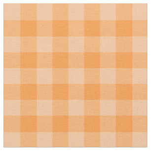 Tela Patrón de Cuadro de Gingham Naranja Chic