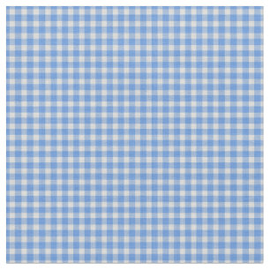 Tela Patrón de Cuadros de Gingham Azul de Aciano