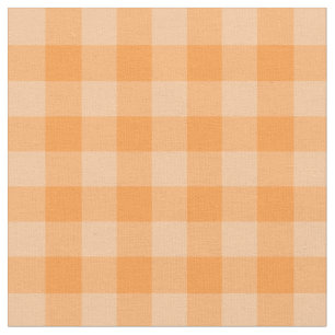 Tela Patrón de cuadros escoceses de gingham naranja chi