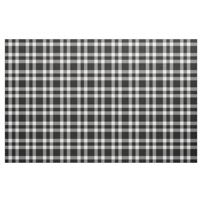 Tela Patrón de Cuadros Negro Blanco (Yarda)