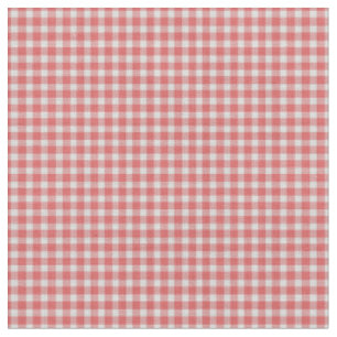 Tela Patrón de cuadros rojos y blancos pastel