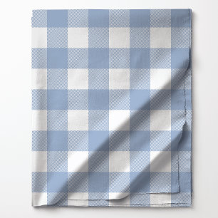 Tela Patrón de cuadros suaves azul y blanco de búfalo