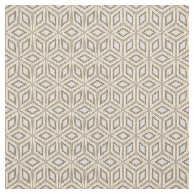 Tela Patrón de cubos de estrellas geométricas beige mar (Retal)