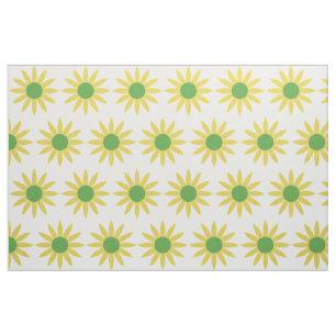 Tela Patrón de daisies de flores amarillas de bonito