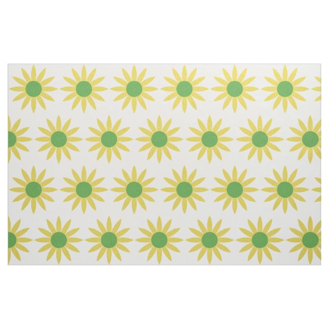 Tela Patrón de daisies de flores amarillas de bonito ("Cuarto gordo" (fat quarter))