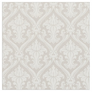 Tela Patrón de damasco barroco beige de moda