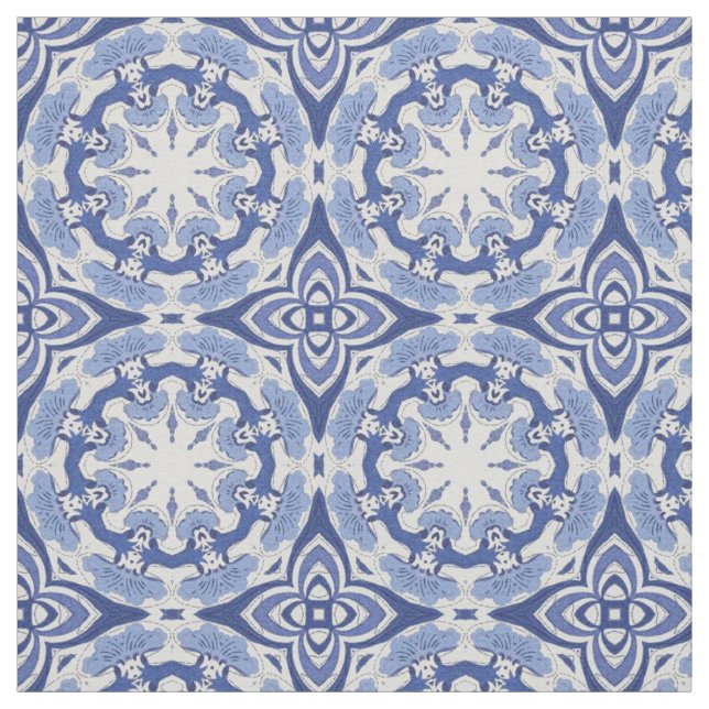 Tela Patrón de decorador de círculo repetido de chinois (Retal)