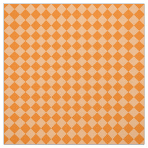 Tela Patrón de diamante de cuadros naranja