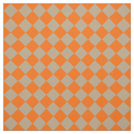 Tela Patrón de diamante de cuadros taupe naranja