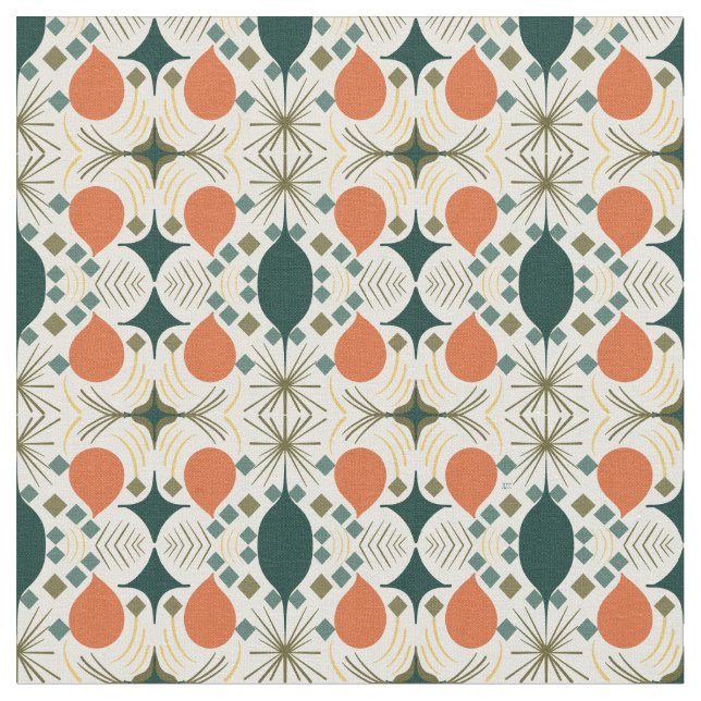 Tela Patrón de diamante geométrico colorido Boho (De cerca)