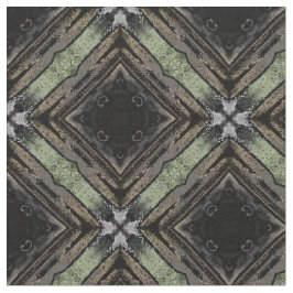 Tela Patrón de diamantes de baldosa negra, verde y gris